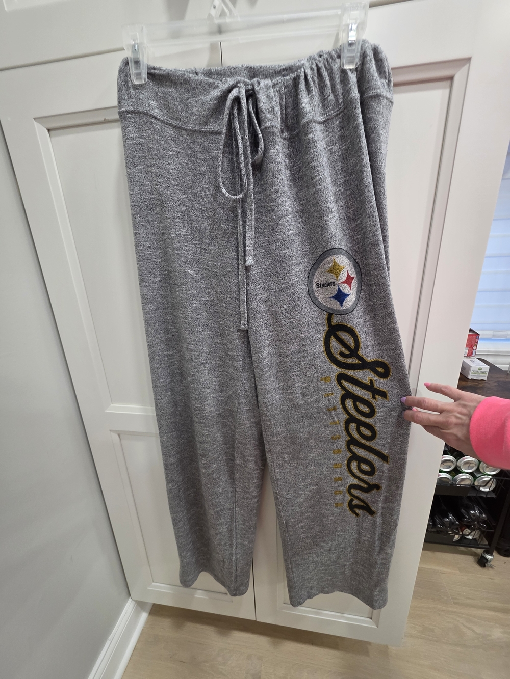 Pittsburgh Steelers Women's Gray Knit Lounge Pants - Picture 3 of 7